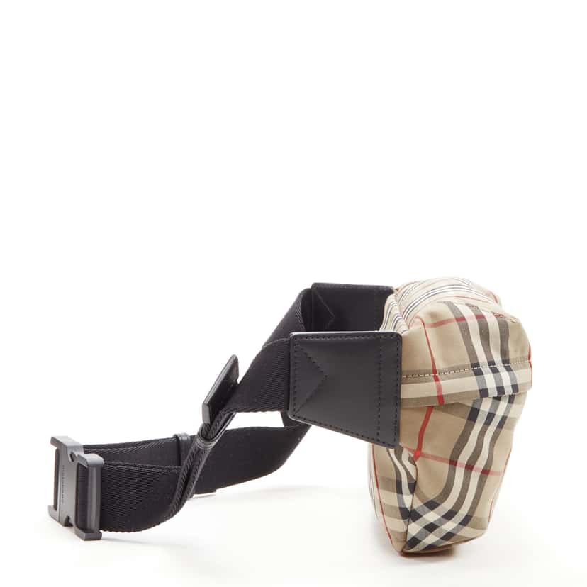 Burberry Checkered Bum Bag Brown Never worn - Back View