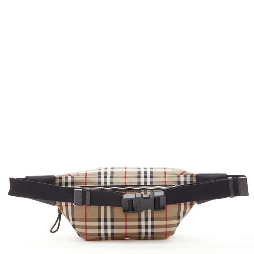 Burberry Checkered Bum Bag Brown Never worn - Inside View