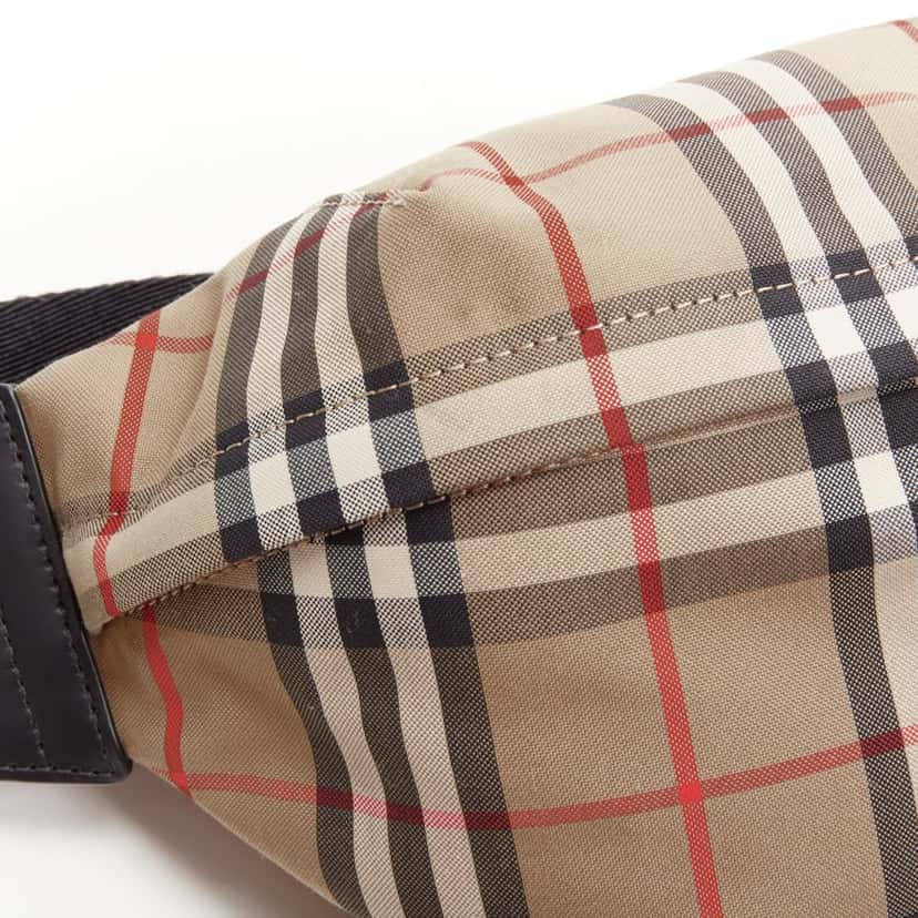 Burberry Checkered Bum Bag Brown Never worn - Box View