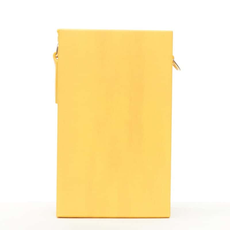 Fendi Vertical Box Bag Yellow Leather Never worn - Box View