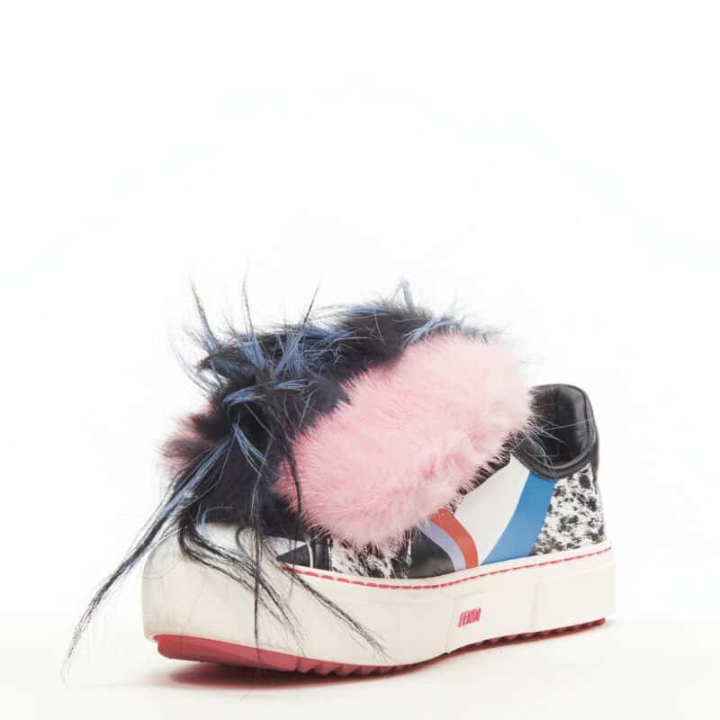 Fendi Pink Mohawk Sneakers MultiColor Leather Very good condition - Model View