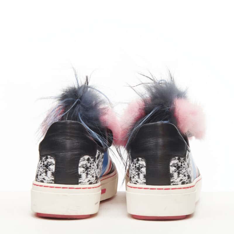 Fendi Pink Mohawk Sneakers MultiColor Leather Very good condition - Box View
