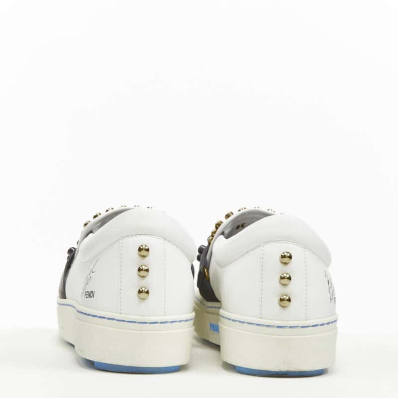 Fendi Karlito Skate Sneakers White Leather Very good condition - Box View