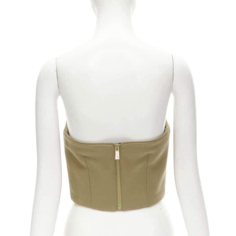 Prada Rubber Badge Bustier Brown Wool Never worn - Box View