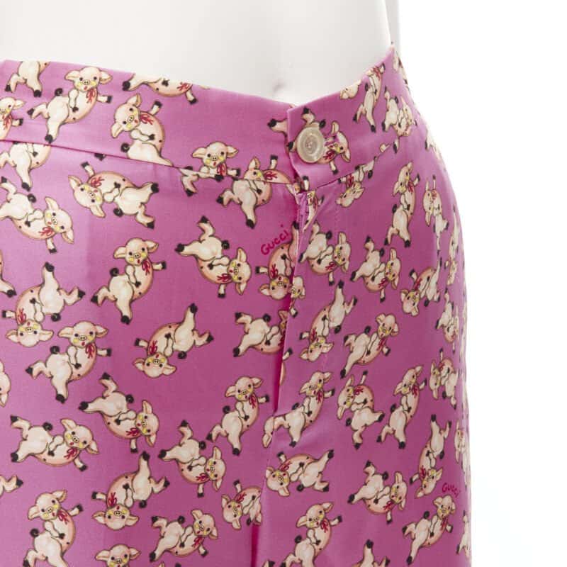 Gucci Piggy Pajama Shorts Pink Silk Never worn, with tag - Back View