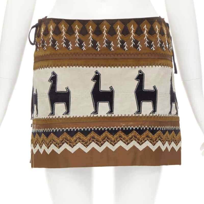 D&g Aztec Suede Skirt Brown Suede Very good condition - Inside View