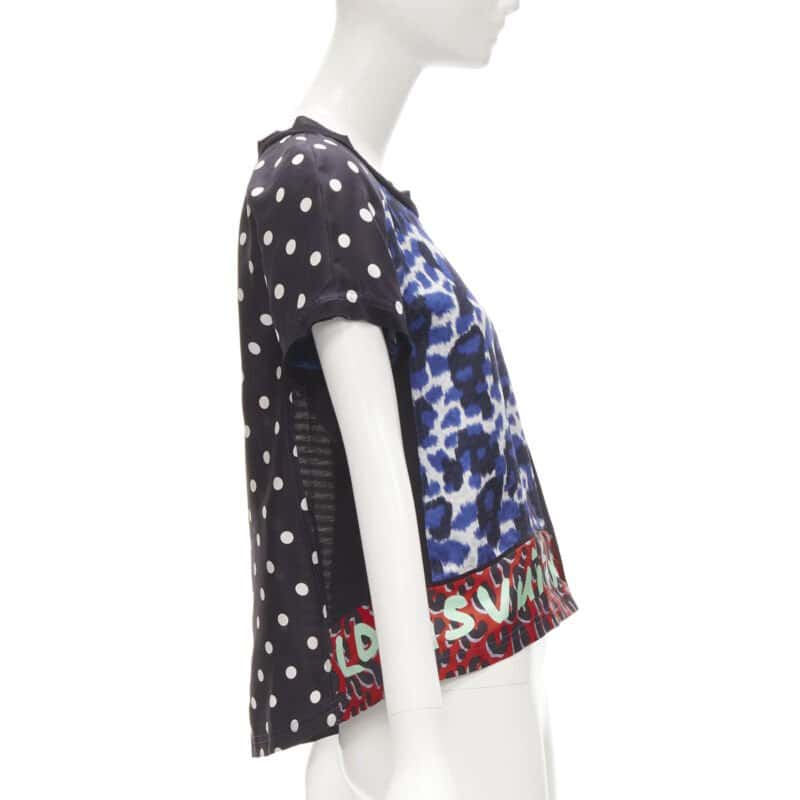Louis Vuitton Graffiti Leopard Tee Black Silk Very good condition - Model View