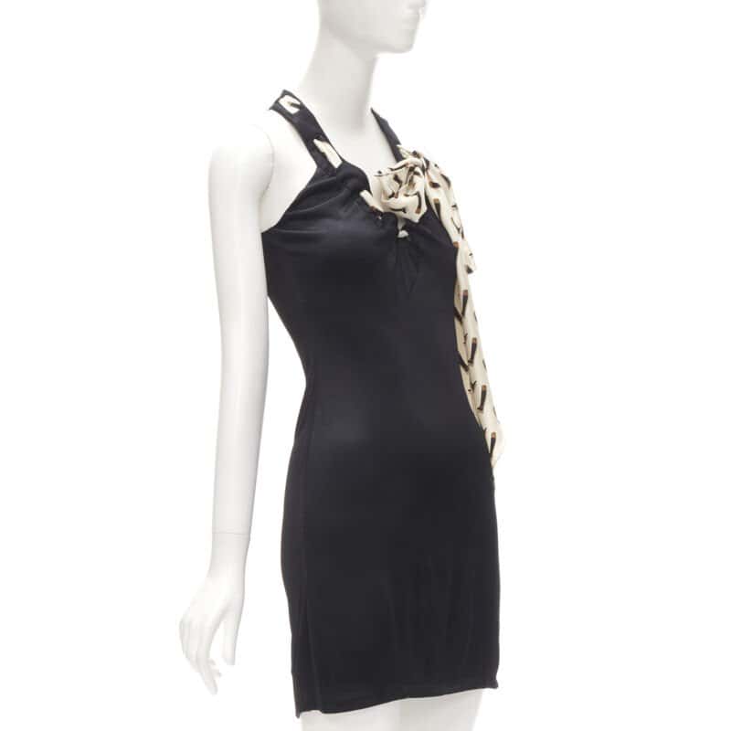 Gucci Boot Print Dress Black Viscose Very good condition - Inside View