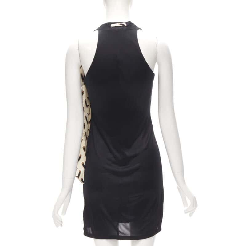 Gucci Boot Print Dress Black Viscose Very good condition - Box View