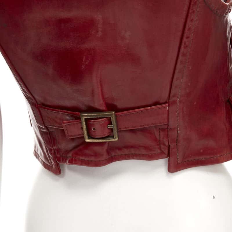 Dsquared2 Cropped Hook Vest Red Leather Very good condition - Back View