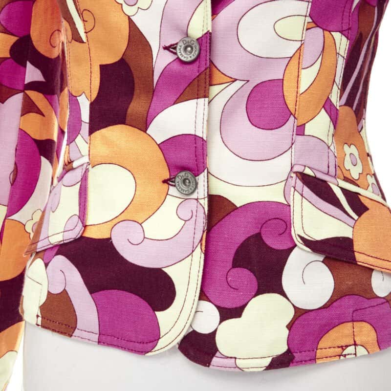 D&g Flower Power Blazer Pink Cotton Very good condition - Back View