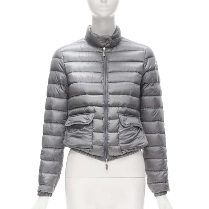 Moncler Lans Giubbotto Grey Never worn - Front View