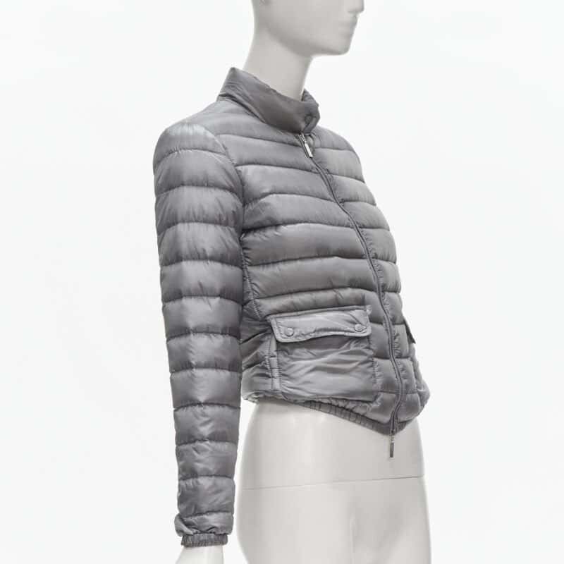 Moncler Lans Giubbotto Grey Never worn - Model View