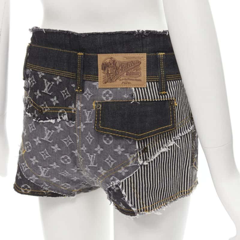 Louis Vuitton LV Patchwork Shorts Blue Cotton Very good condition - Back View