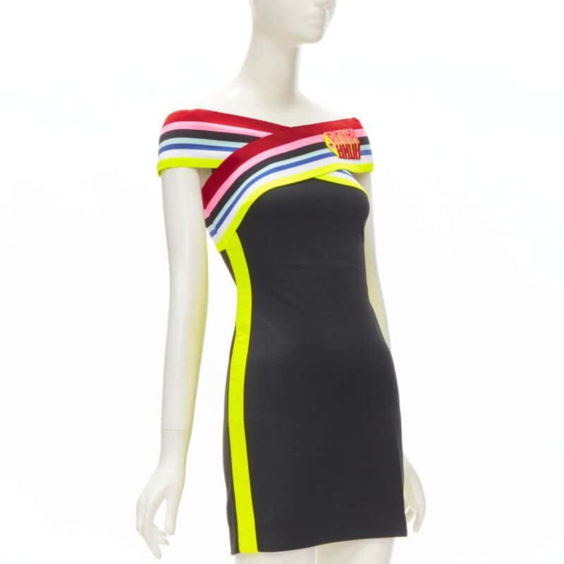 Fendi Cross Strap Dress Black Polyester Very good condition - Inside View