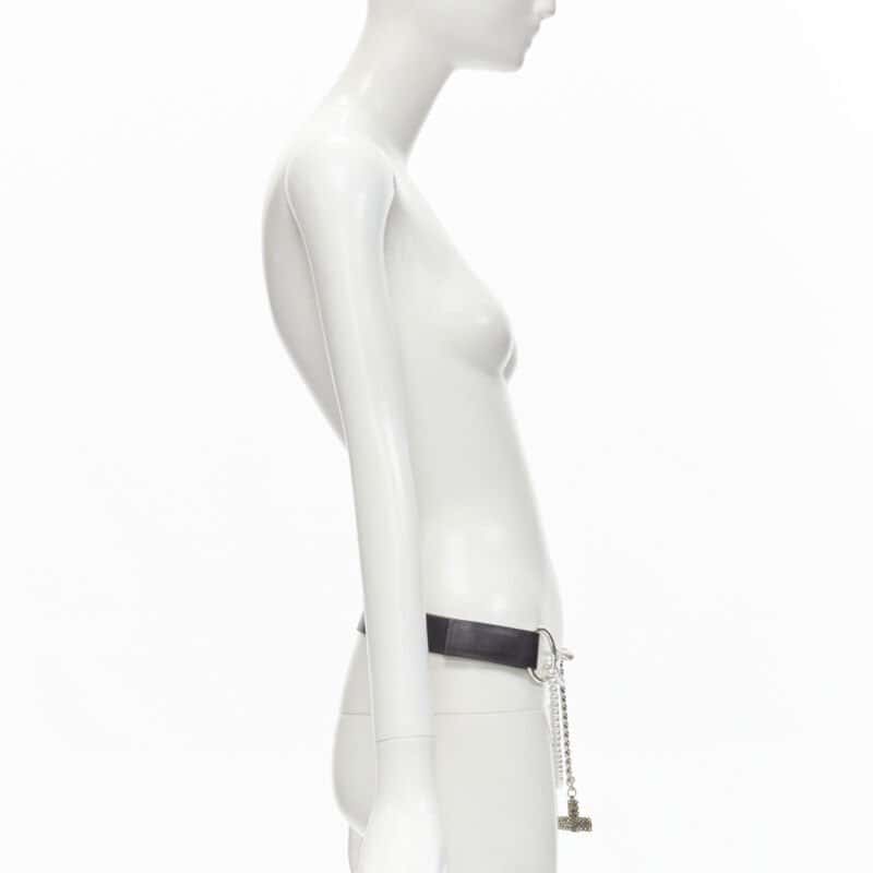 D&g Mirrored Acrylic Black Belt Black Leather Fair condition - Model View