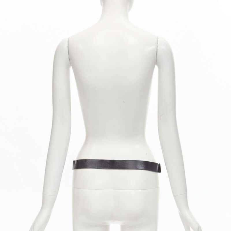 D&g Mirrored Acrylic Black Belt Black Leather Fair condition - Box View