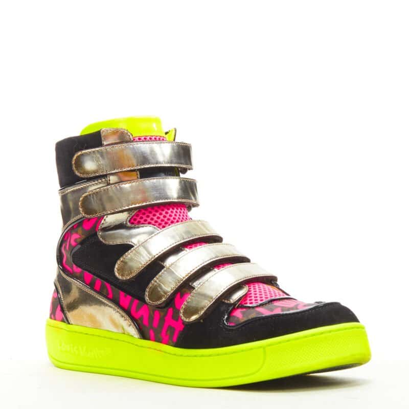 Louis Vuitton Graffiti Hi Tops MultiColor Very good condition - Back View
