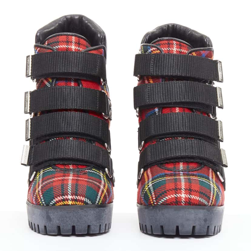 Dsquared2 Tartan Ankle Booties Red Very good condition - Inside View