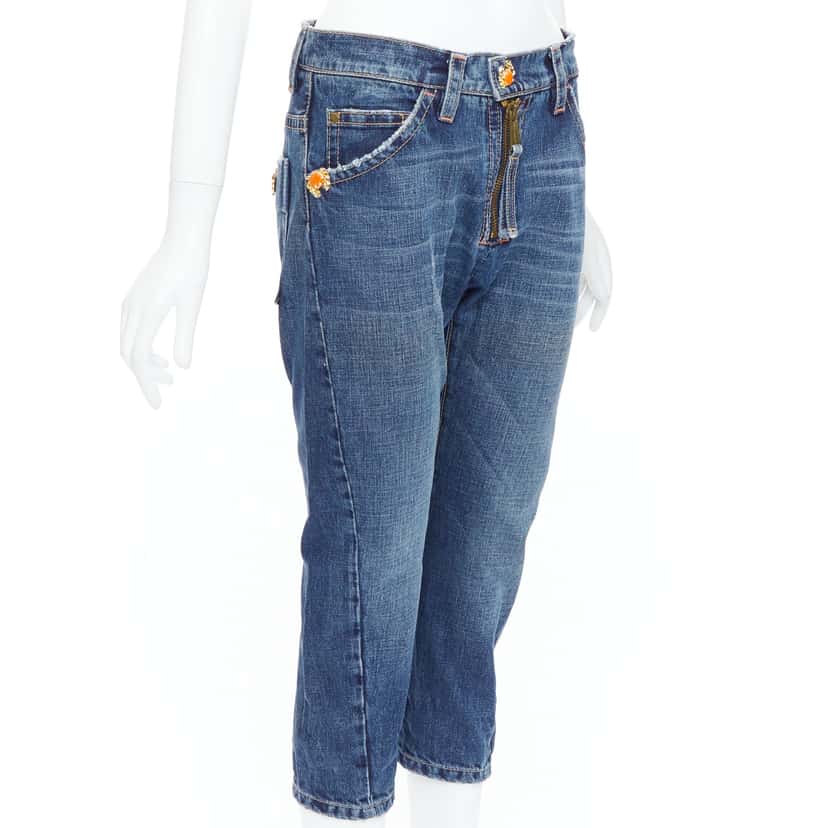 Dsquared2 Orange Cropped Jeans Blue Cotton Very good condition - Inside View