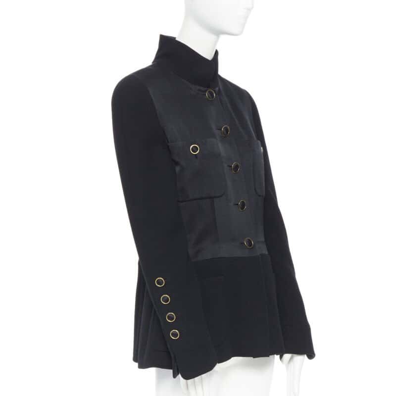 Chanel Black Silk Satin Jacket Black Polyester Very good condition - Inside View
