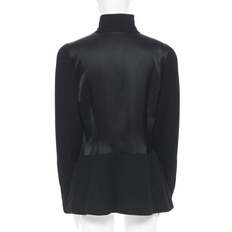 Chanel Black Silk Satin Jacket Black Polyester Very good condition - Box View