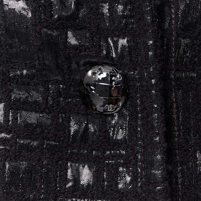 Chanel Cyber Tweed Jacket Black Tweed Never worn - Back View
