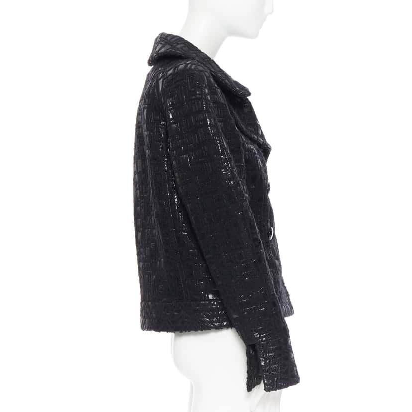 Chanel Cyber Tweed Jacket Black Tweed Never worn - Model View