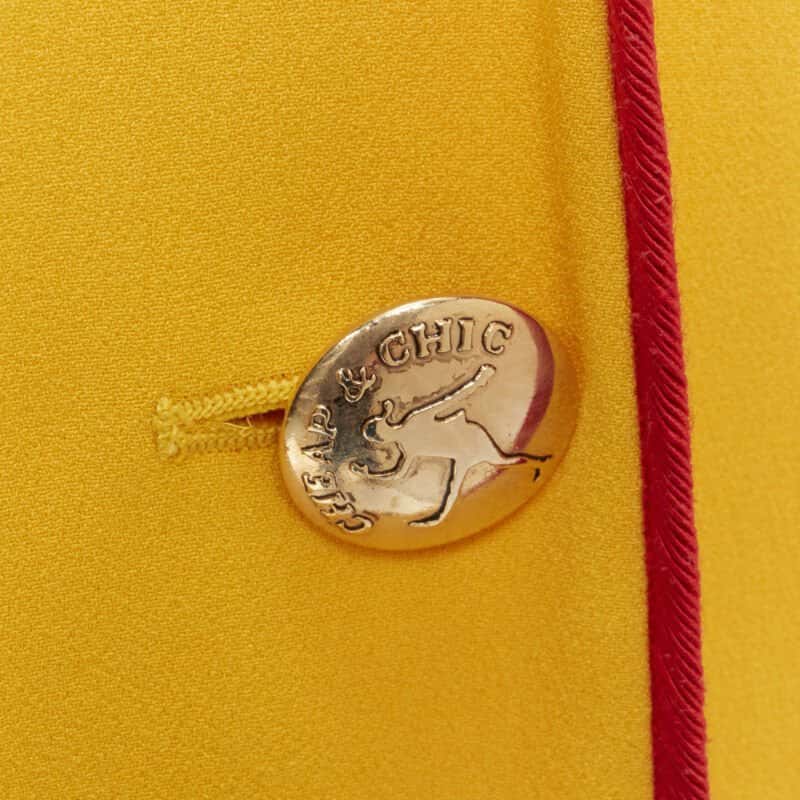 Moschino Yellow Trim Blazer Yellow Polyester Never worn - Back View
