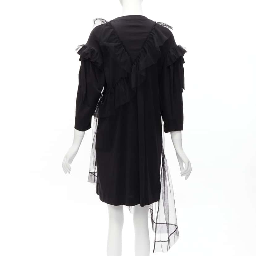 Simone Rocha Tulle Overlay Dress Black Cotton Never worn - Box View