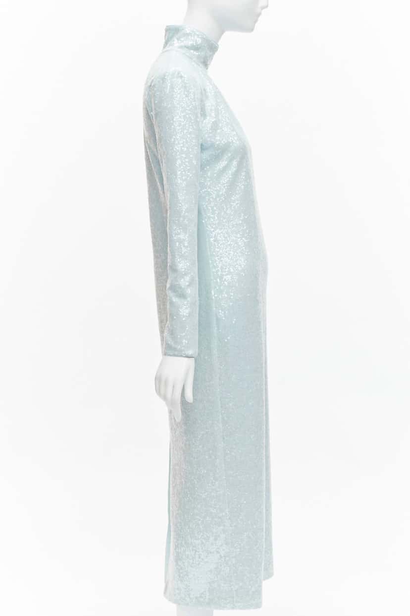 16 ARLINGTON Sequin Cocktail Dress Blue Polyester Never worn, with tag - Model View