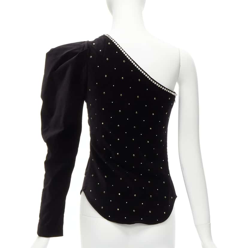 Isabel Marant Crystal Velvet Top Black Cotton Never worn - Box View