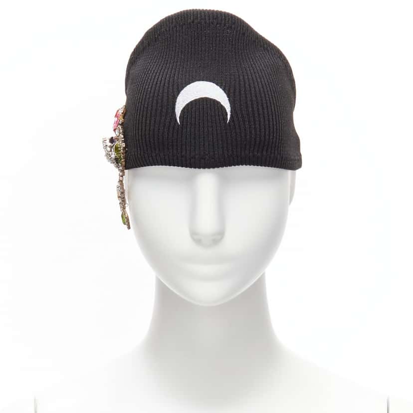 Marine Serre Moon Logo Headband Black Never worn, with tag - Inside View