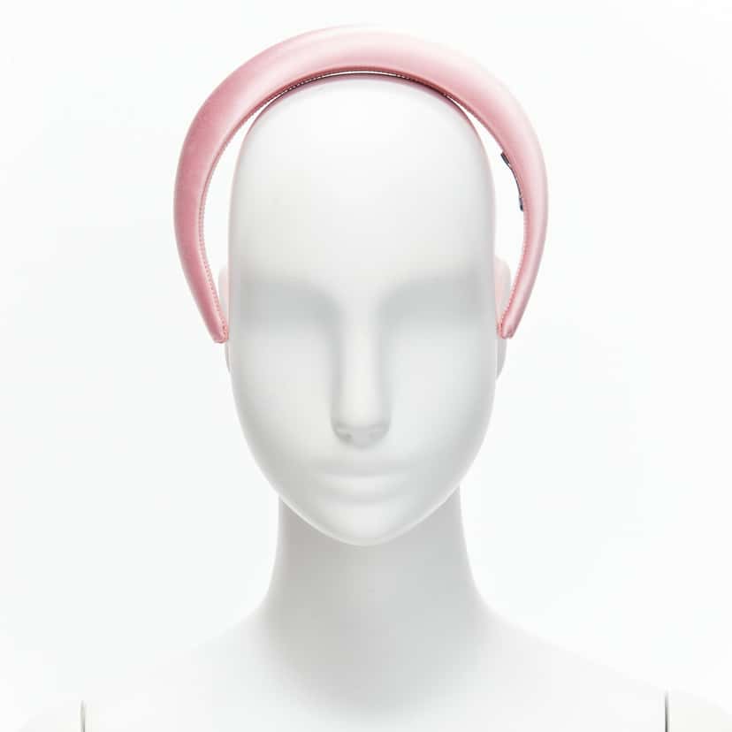 Prada Pink Satin Headband Pink Very good condition - Inside View