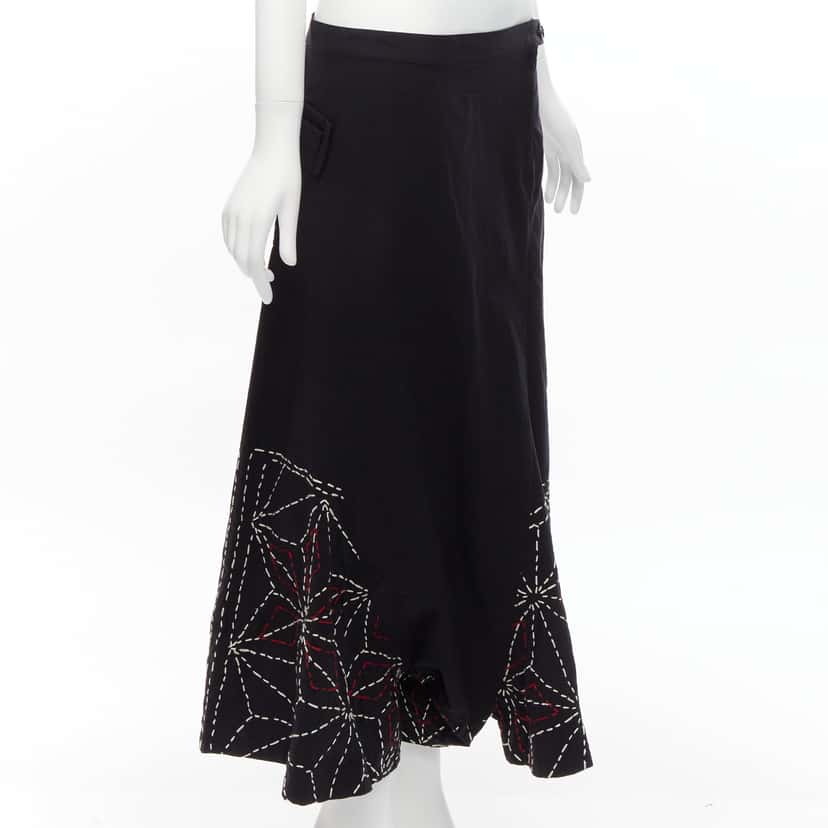 Yohji Yamamoto Stitched Harem Pants Black Very good condition - Front View