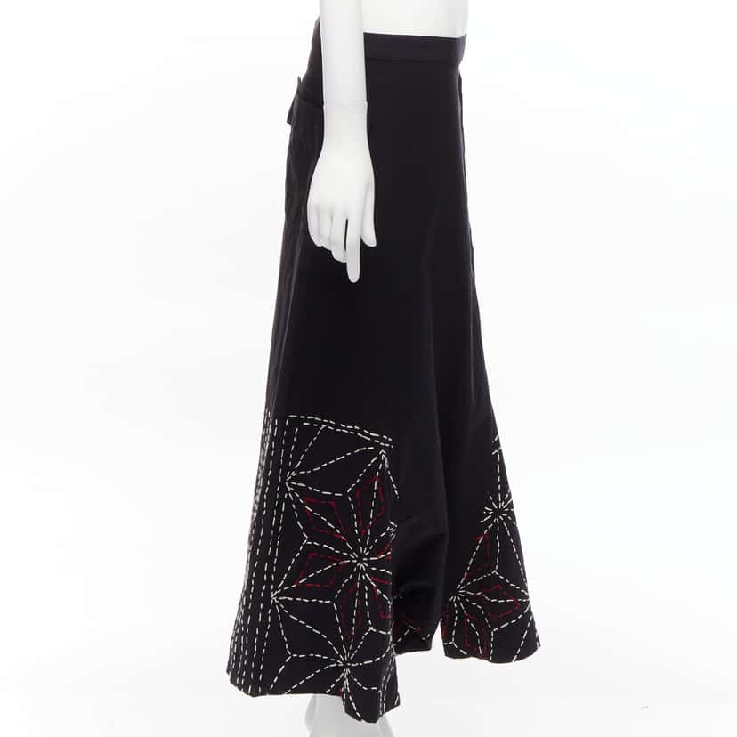 Yohji Yamamoto Stitched Harem Pants Black Very good condition - Model View