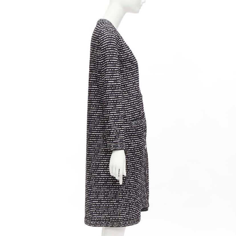 Christian Dior Navy Light Weave Long Coat Navy Polyamide Very good condition - Box View