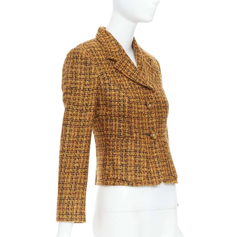 Versace Boucle Hook Jacket Yellow Good condition - Model View