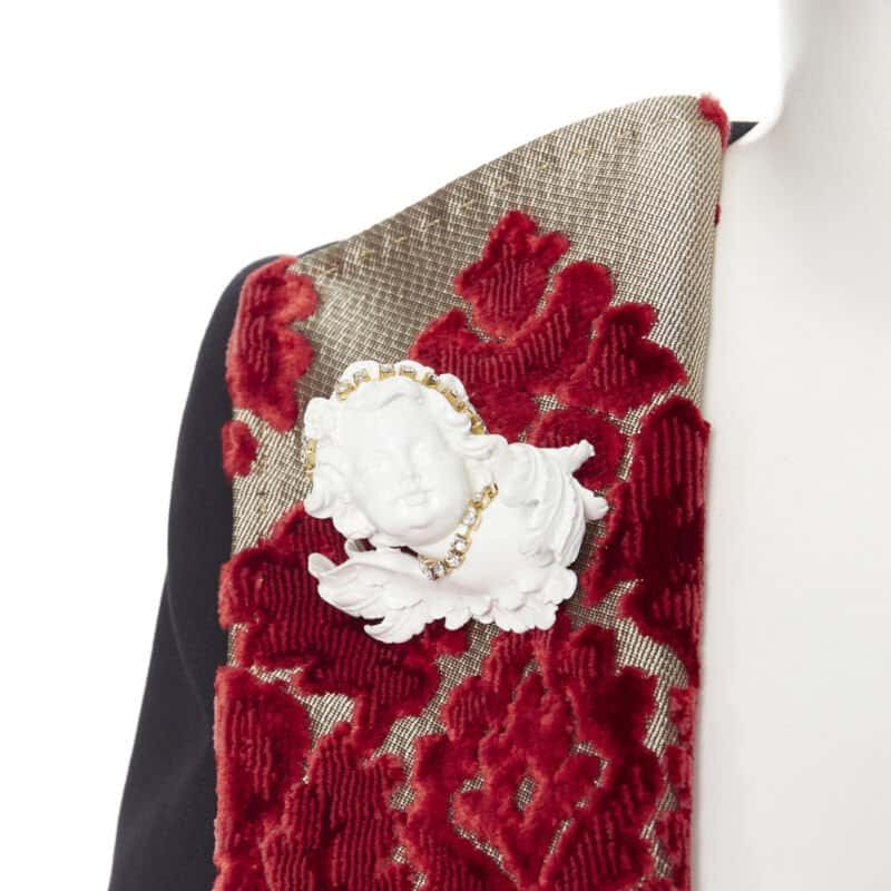 Dolce & Gabbana Nappa Belted Coat Black Wool Never worn - Back View