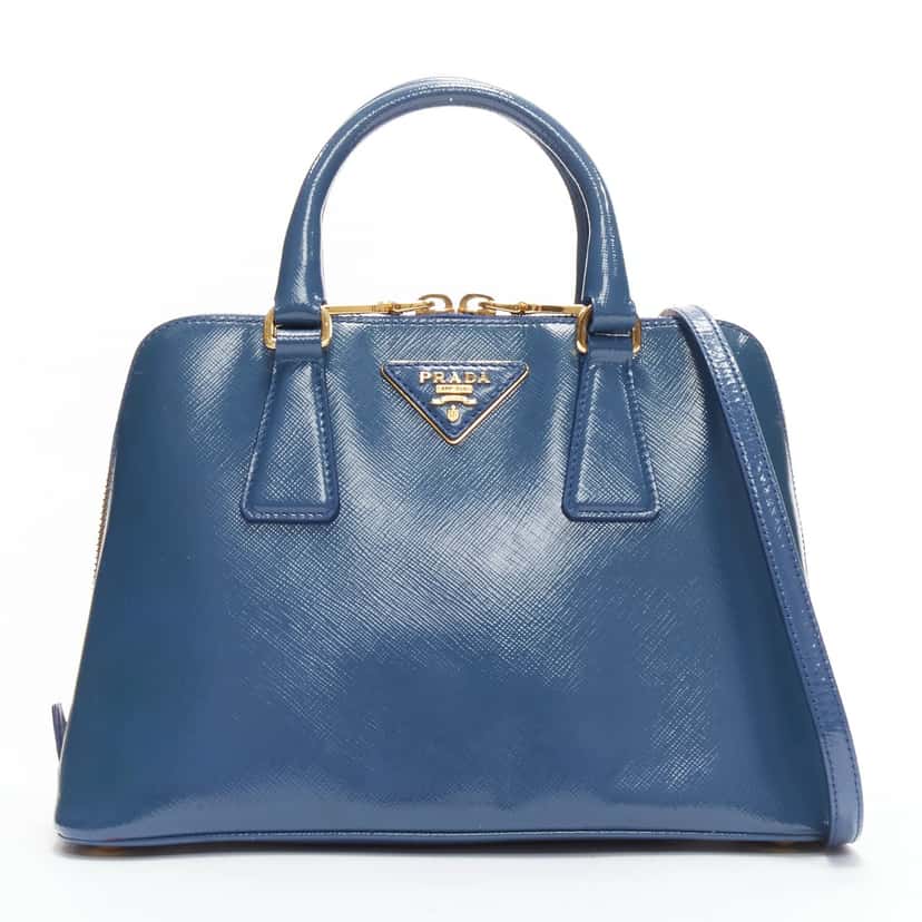 Prada Promenade Blue Leather Very good condition - Front View
