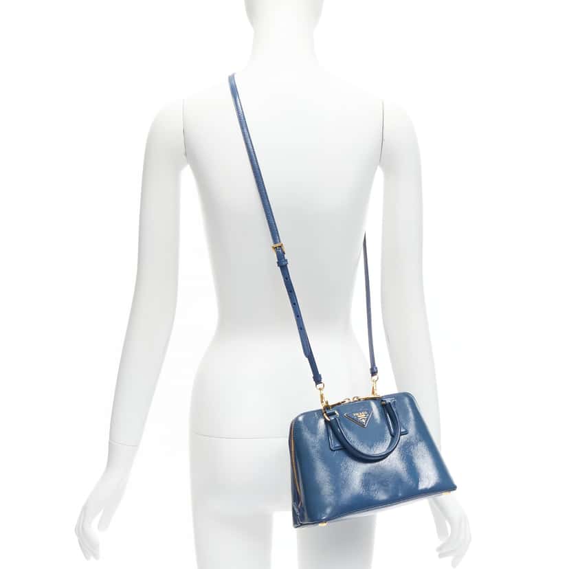 Prada Promenade Blue Leather Very good condition - Back View