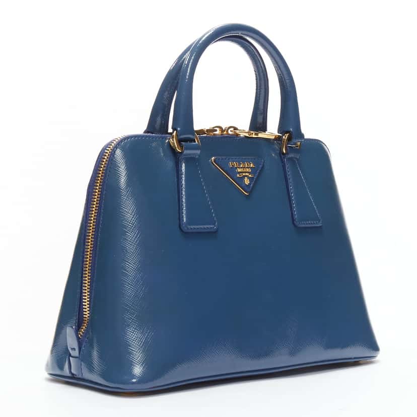Prada Promenade Blue Leather Very good condition - Inside View