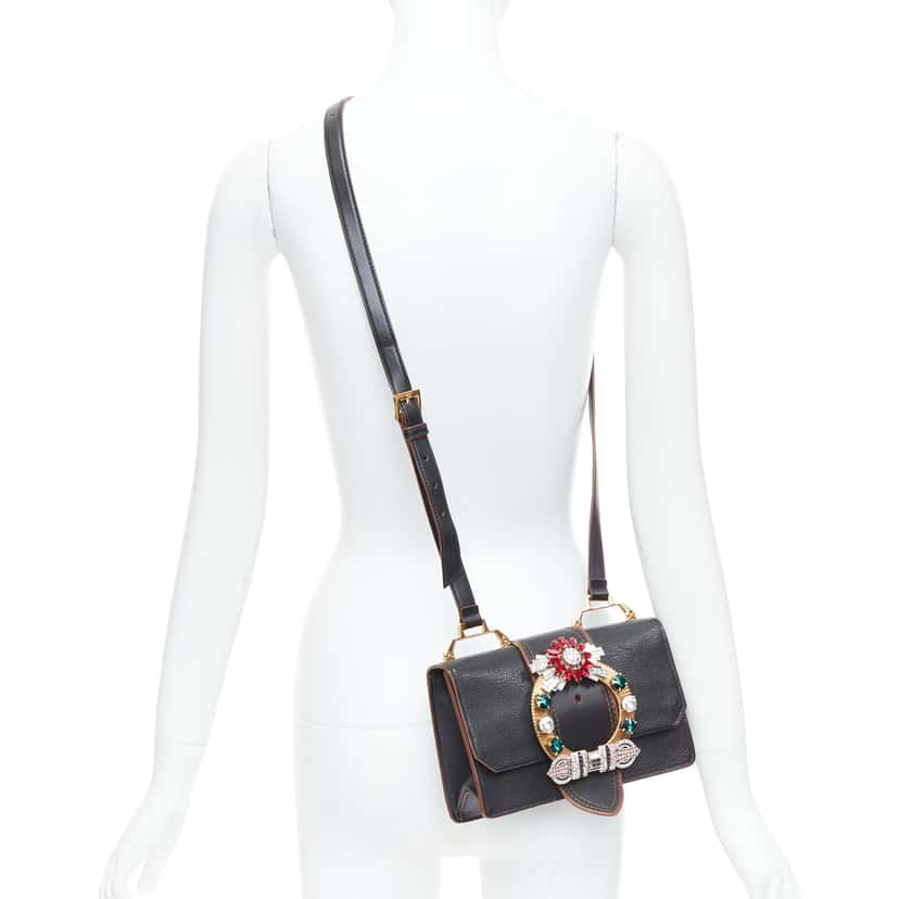 Miu Miu Miu Lady Black Leather Good condition - Back View