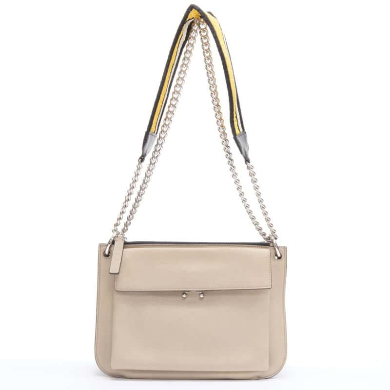 Marni Shearling Soft Tote Beige Leather Very good condition - Front View