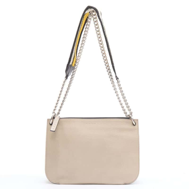 Marni Shearling Soft Tote Beige Leather Very good condition - Box View