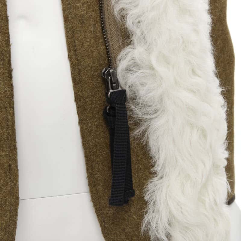 Marni Cream Shearling Winter Coat Beige Fur Never worn - Back View