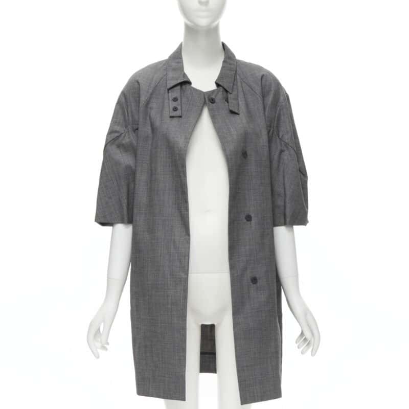 Marni Grey Wool Cocoon Coat Grey Wool Never worn - Inside View