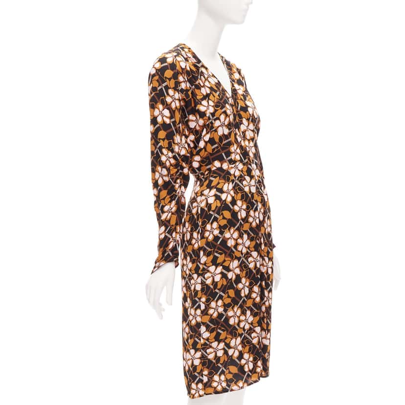 Marni Flower V-Neck Dress Pink Viscose Very good condition - Inside View