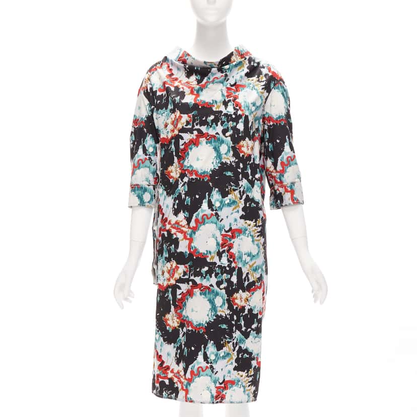 Marni Splash Print Dress MultiColor Cotton Never worn - Front View