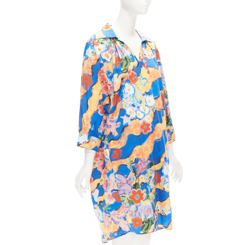 Marni Floral Batwing Dress MultiColor Cotton Never worn - Inside View